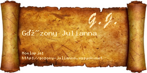 Gózony Julianna névjegykártya